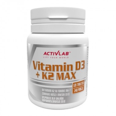 Мультивитамины для спорта Activlab Vitamin D3 + K2 Max 120 Tabs
