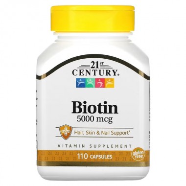 Биотин 21st Century Biotin 5000 mcg 110 Tabs