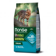 Сухой корм для котов Monge Cat Bwild Grain Free Sterilised тунец 1,5 Кг Сухой корм для котов Monge Cat Bwild Grain Free Sterilised тунец 1,5 Кг