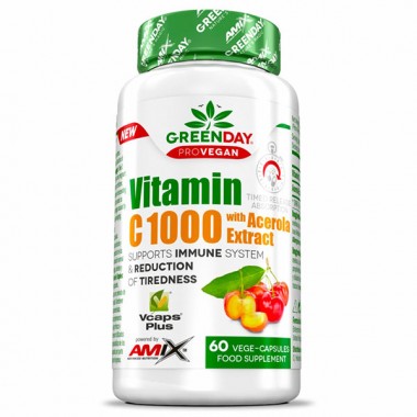Витамин C для спорта Amix Nutrition GreenDay ProVegan Vitamin C 1000 mg with Acerola 60 Veg Caps
