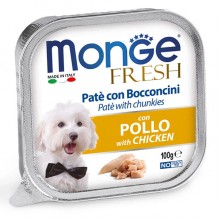 Влажный корм для собак Monge Dog Wet FRESH курица 0,1 Кг