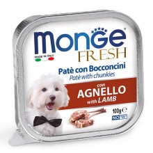 Влажный корм для собак Monge Dog Wet FRESH ягненок 0,1 Кг