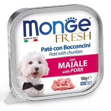 Влажный корм для собак Monge Dog Wet FRESH свинина 0,1 Кг
