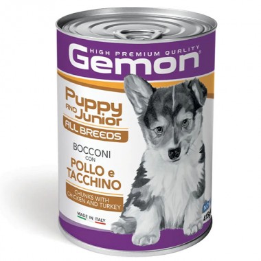  Gemon Dog Wet Wet Puppy & Junior курица с индейкой 0,415 Кг