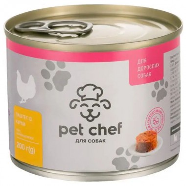 Pet Chef паштет для взрослых собак з курицей 200 г  Pet Chef паштет для взрослых собак з курицей 200 г
