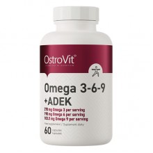 Омега для спорта OstroVit Omega 3-6-9 + ADEK 60 Caps