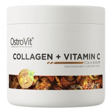 Хондропротектор (для спорта) OstroVit Collagen And Vitamin C 200 g /20 servings/ Rum Cola