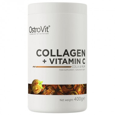 Хондропротектор (для спорта) OstroVit Collagen And Vitamin C 400 g /40 servings/ Rum Cola