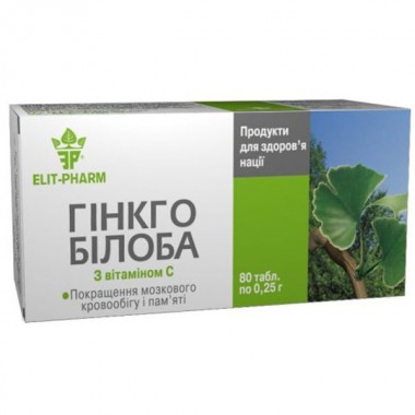 Гинкго Билоба Elit-Pharm Гинкго Билоба с Витамином С 80 таб