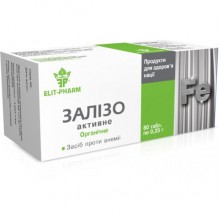 Микроэлемент Железо Elit-Pharm Железо Активне 80 таб Микроэлемент Железо Elit-Pharm Железо Активне 80 таб