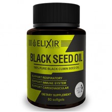 Натуральная добавка для иммунитета Elixir Black Seed Oil 500 mg 60 Softgels Натуральная добавка для иммунитета Elixir Black Seed Oil 500 mg 60 Softgels
