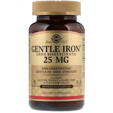 Микроэлемент Железо Solgar Gentle Iron 25 mg 180 Veg Caps