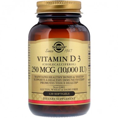 Витамин D Solgar Vitamin D3 (Cholecalciferol) 10000 IU 120 Softgels