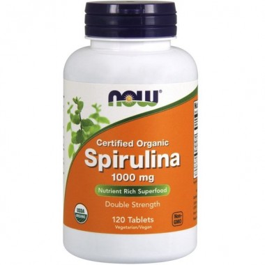 Спирулина NOW Foods Spirulina 1000 mg 120 Tabs