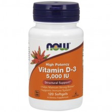 Витамин D NOW Foods Vitamin D-3 5000 IU 120 Softgels Витамин D NOW Foods Vitamin D-3 5000 IU 120 Softgels