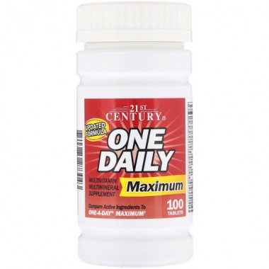 Витаминно-минеральный комплекс 21st Century One Daily Maximum, Multivitamin Multimineral 100 Tabs