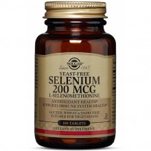 Селен Solgar Selenium, Yeast-Free 200 mcg 100 Tabs