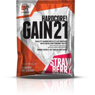 Гейнер Extrifit Hardcore Gain 21 45 g /1 servings/ Strawberry