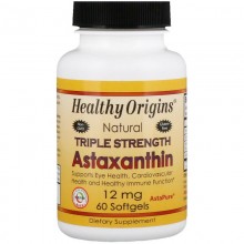 Астаксантин Healthy Origins Astaxanthin Natural Triple Strength 12 mg 60 Caps