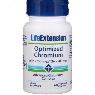 Микроэлемент Хром Life Extension Optimized Chromium with Crominex 3+ 500 mcg 60 Veg Caps