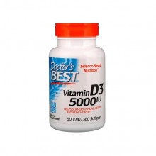 Витамин D Doctor's Best Vitamin D3 5000 IU 360 Softgels