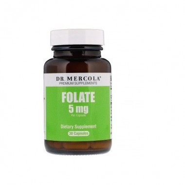 Фолиевая кислота Dr. Mercola Folate 5 mg 30 Caps
