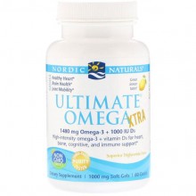 Омега 3 Nordic Naturals Ultimate Omega Xtra 1000 mg 60 Soft Gels Lemon