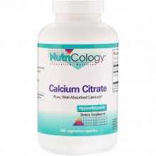 Микроэлемент Кальций Nutricology Calcium Citrate 180 Caps ARG-50230 Микроэлемент Кальций Nutricology Calcium Citrate 180 Caps ARG-50230
