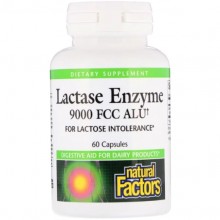 Лактаза Natural Factors Lactase Enzyme 9000 FCC ALU 60 Caps NFS-01740
