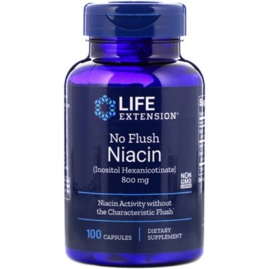 Ниацин Life Extension No Flush Niacin 800 mg 100 Caps LEX-37310