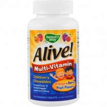 Витаминно-минеральный комплекс Nature's Way Alive! Multi-Vitamin Children's Chewable 120 Chewable Tabs Orange, Berry NWY-15786