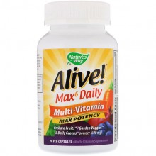 Витаминно-минеральный комплекс Nature's Way Alive! Max6 Daily Multi-Vitamin 90 Veg Caps NWY-15090 Витаминно-минеральный комплекс Nature's Way Alive! Max6 Daily Multi-Vitamin 90 Veg Caps NWY-15090