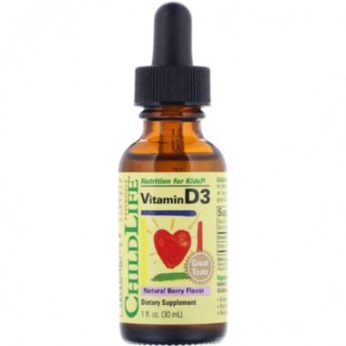 Витамин D ChildLife Vitamin D3, 1 fl oz 30 ml Natural Berry Flavor CDL10900