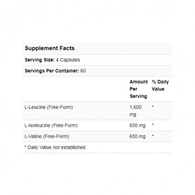 Аминокислота BCAA NOW Foods Sports, Branched Chain Amino Acids 240 Caps NF0054