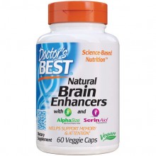 Комплекс для профилактики работы головного мозга Doctor's Best Natural Brain Enhancers wtih AlphaSize and SerinAid 60 Veg Caps DRB-00214
