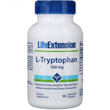 Триптофан Life Extension L-Tryptophan 500 mg 90 Veg Caps LEX-17229