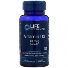 Витамин D Life Extension Vitamin D3 1000 IU 250 Softgels LEX-17512