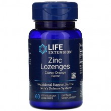 Микроэлемент Цинк Life Extension Zinc Lozenges 60 Veg Lozenges Citrus-Orange Flavor LEX-15616 Микроэлемент Цинк Life Extension Zinc Lozenges 60 Veg Lozenges Citrus-Orange Flavor LEX-15616