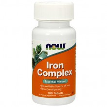 Микроэлемент Железо NOW Foods Iron Complex 100 Tabs