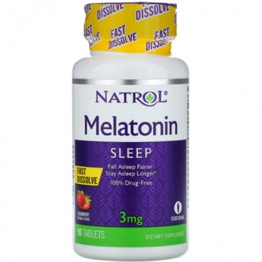 Мелатонин для сна Natrol Melatonin Fast Dissolve 3 mg 90 Tabs Strawberry Flavor NTL-06076