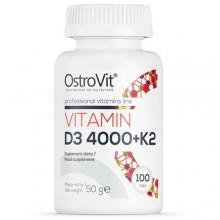 Витамин D3+K2 для спорта OstroVit Vitamin D3 4000 + K2 100 Tabs Витамин D3+K2 для спорта OstroVit Vitamin D3 4000 + K2 100 Tabs