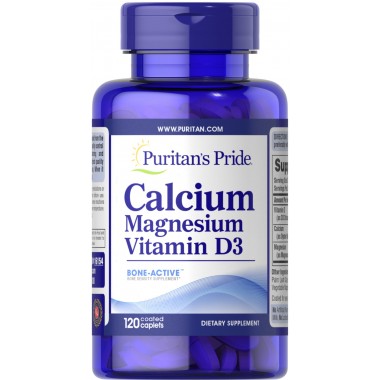 Микроэлемент Кальций Puritan's Pride Calcium Magnesium with Vitamin D 120 Caplets