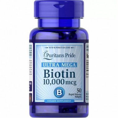 Биотин Puritan's Pride Biotin 10000 mcg 50 Caps PTP-51463