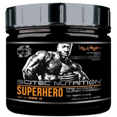 Комплекс до тренировки Scitec Nutrition Superhero 285 g /30 servings/ Cola Lime Комплекс до тренировки Scitec Nutrition Superhero 285 g /30 servings/ Cola Lime
