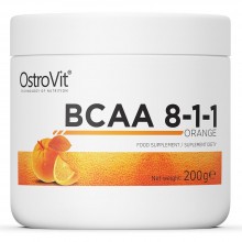 Аминокислота BCAA для спорта OstroVit BCAA 8-1-1 200 g /20 servings/ Orange
