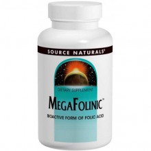 Фолиевая кислота Source Naturals MegaFolinic Bioactive form of folic acid (В9) 800 mcg 120 Tabs