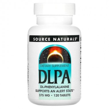 Фенилаланин Source Naturals DLPA 375 mg 120 Tabs