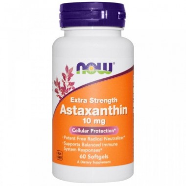 Астаксантин NOW Foods Astaxanthin 10 mg 60 Softgels