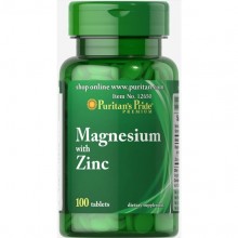 Мультиминеральный комплекс Puritan's Pride Magnesium with Zinc 100 Tabs