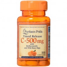 Витамин C Puritan's Pride Vitamin C-500 mg with Rose Hips Time Release 100 Caplets Витамин C Puritan's Pride Vitamin C-500 mg with Rose Hips Time Release 100 Caplets